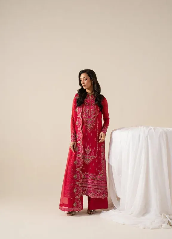 Maryum N Maria Zaib Luxury Red Organza – view 1 – Poshaq