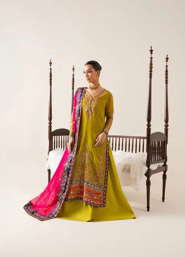 Maryum N Maria Zaib Luxury Gold Chiffon – view 1 – Poshaq