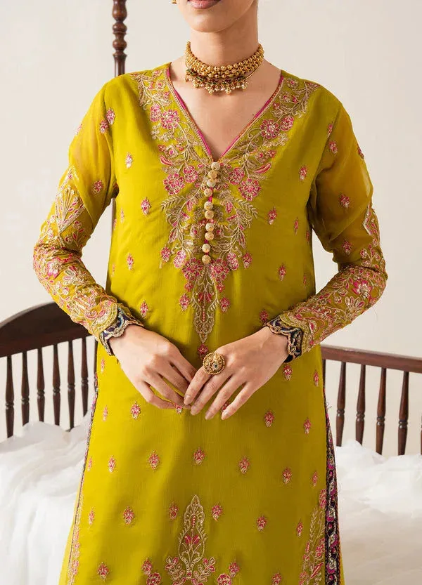 Maryum N Maria Zaib Luxury Gold Chiffon – view 4 – Poshaq