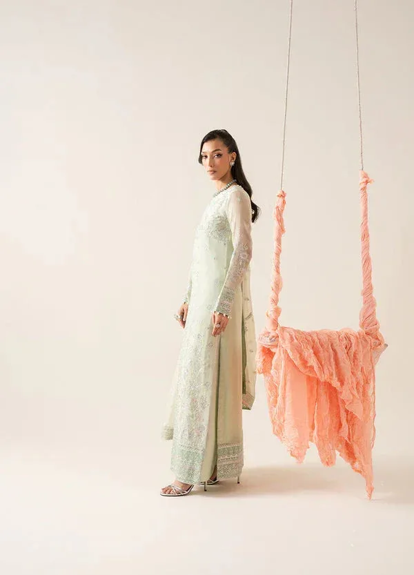 Maryum N Maria Zaib Luxury Sea Green Organza – view 3 – Poshaq