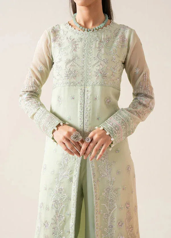 Maryum N Maria Zaib Luxury Sea Green Organza – view 4 – Poshaq