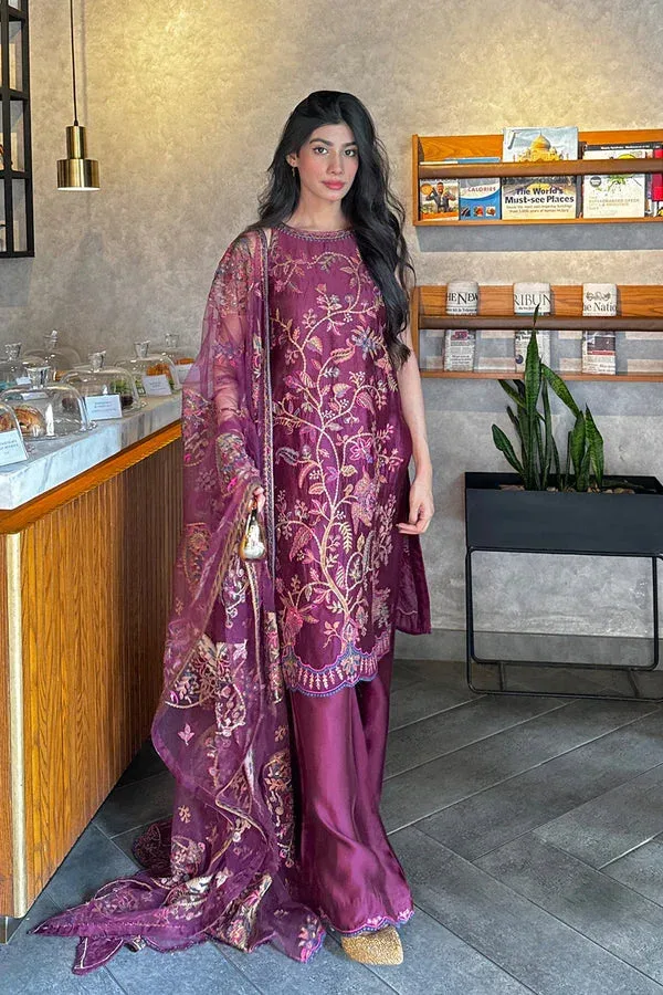Maryum N Maria Farisha Formals Magenta Organza – view 5 – Poshaq