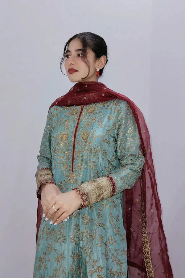 Maryum N Maria Farisha Formals Aqua Organza – view 6 – Poshaq