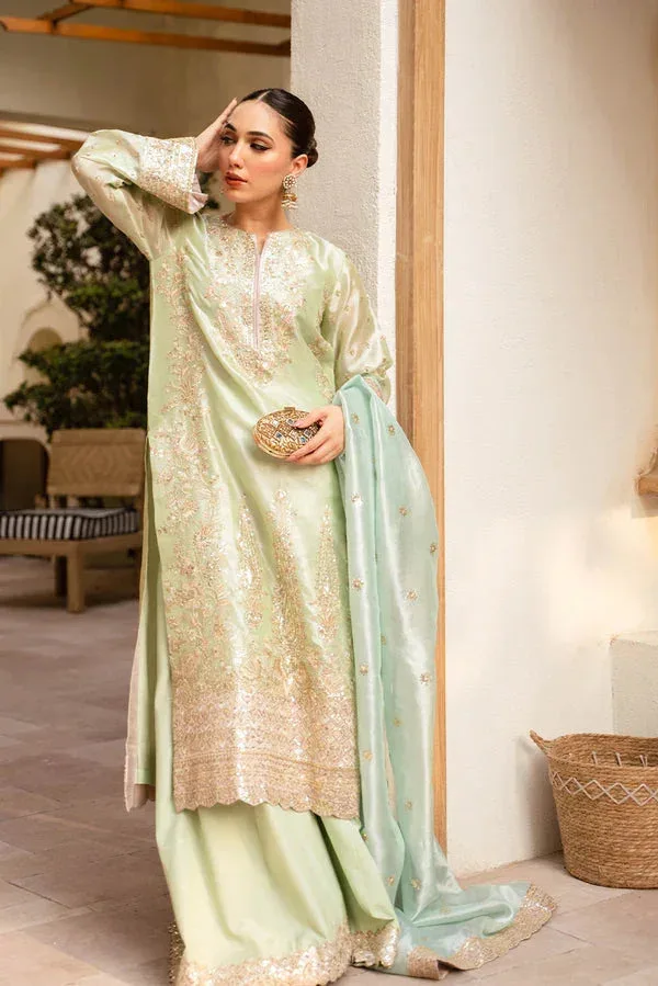 Maryum N Maria Farisha Formals Pistachio Green Tissue – view 2 – Poshaq