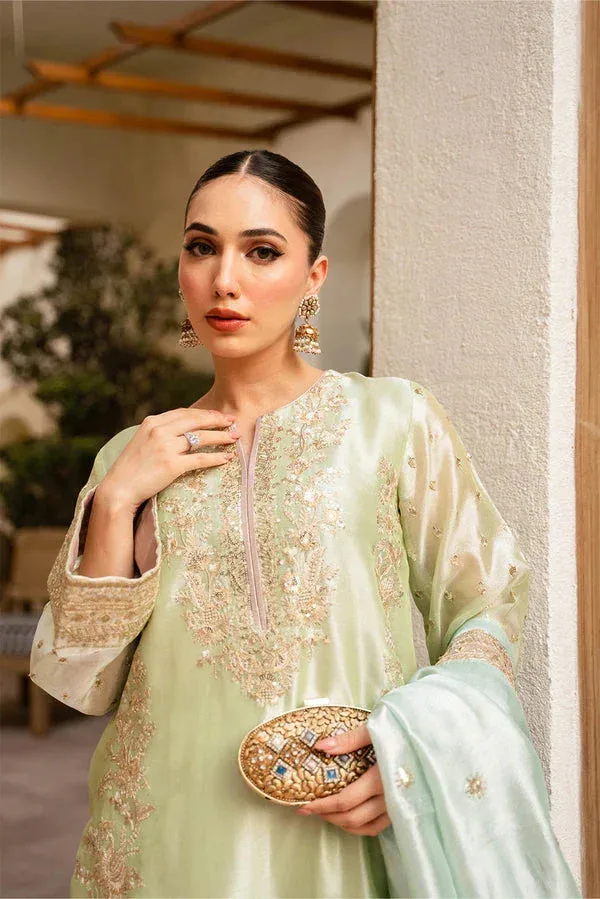 Maryum N Maria Farisha Formals Pistachio Green Tissue – view 4 – Poshaq