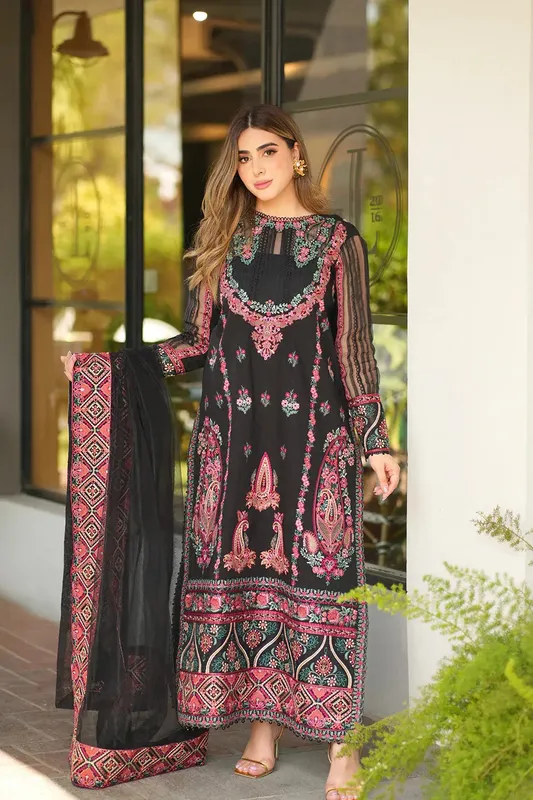 Maryum N Maria Koel 25 Black Organza – view 1 – Poshaq