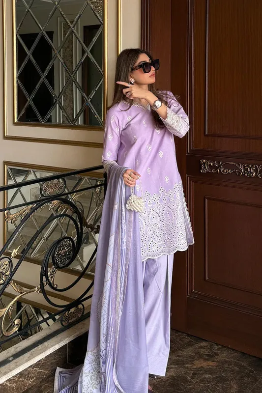 Maryum N Maria Elara 25 Lilac Organza – view 1 – Poshaq