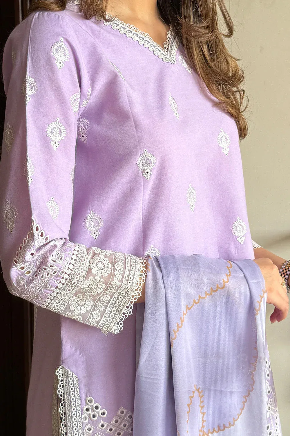 Maryum N Maria Elara 25 Lilac Organza – view 3 – Poshaq