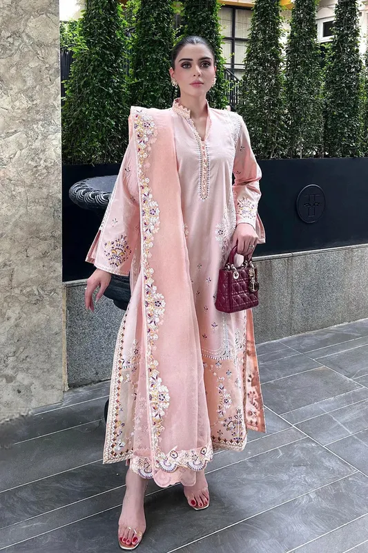 Maryum N Maria Elara 25 Light Pink Organza – view 1 – Poshaq