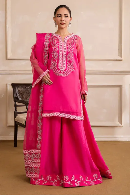 Maryum N Maria Sia Collection 25 Hot Pink Net – view 1 – Poshaq
