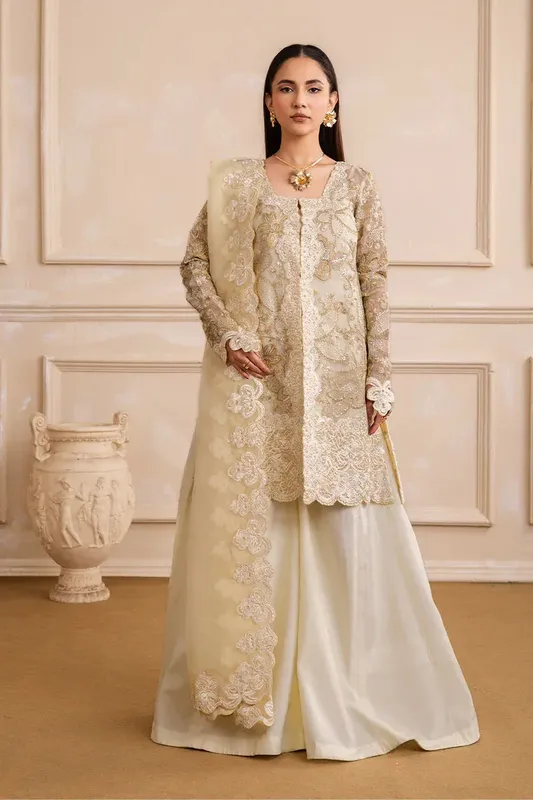 Maryum N Maria Sia Collection 25 Cream Net – view 1 – Poshaq