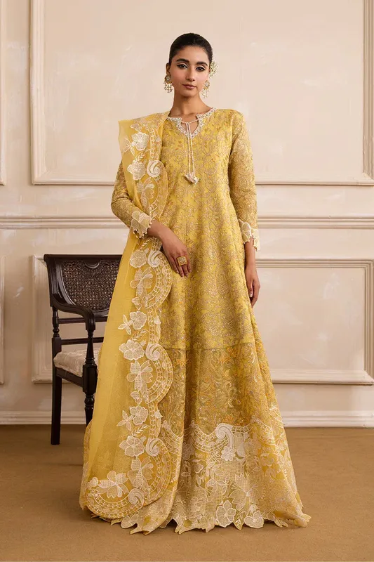 Maryum N Maria Sia Collection 25 Lime Yellow Net – view 1 – Poshaq