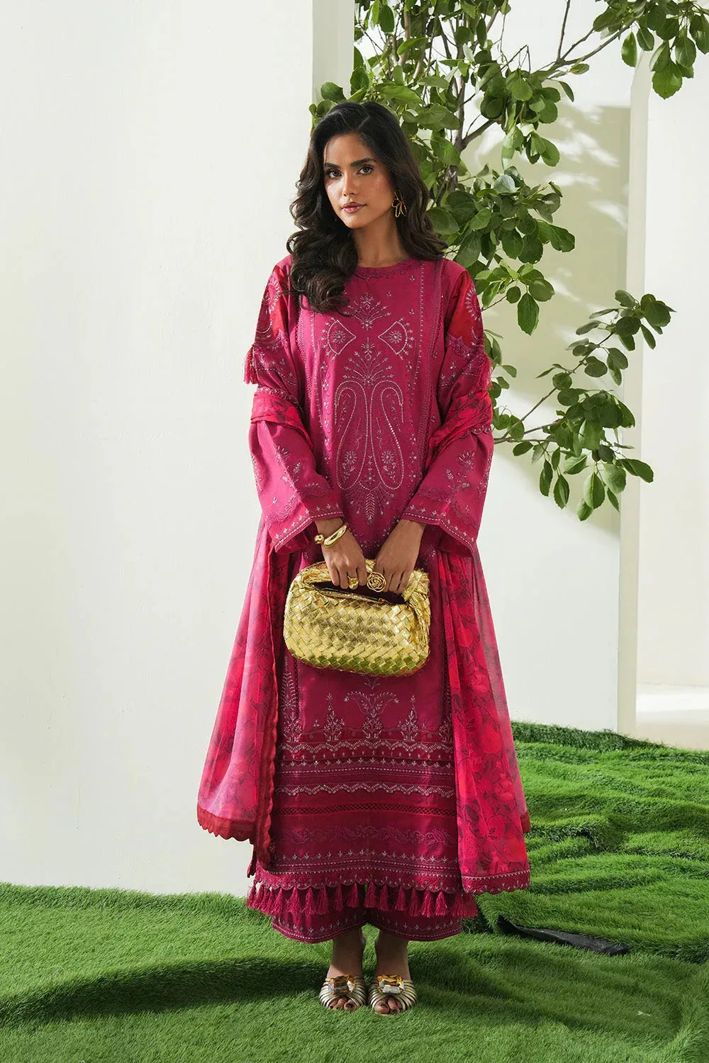 Maryum N Maria Soiree Lawn Candy Pink Organza – view 1 – Poshaq
