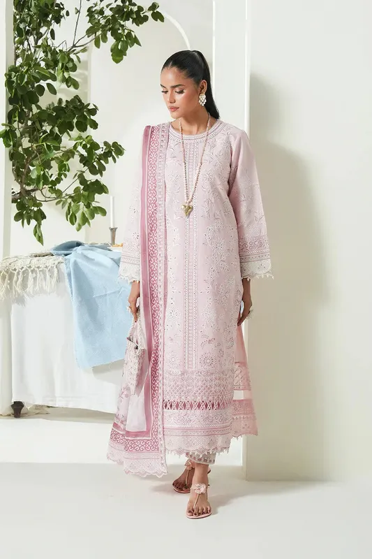 Maryum N Maria Soiree Lawn Soft Lilac Organza – view 1 – Poshaq