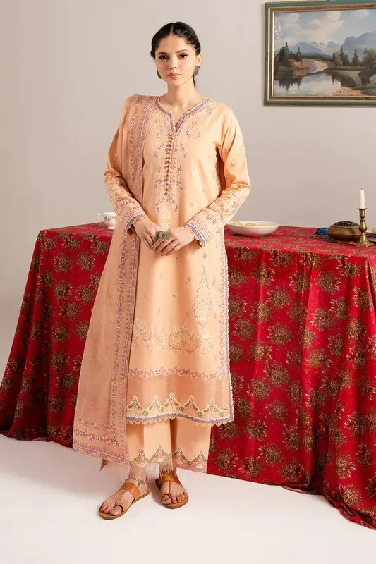 Maryum N Maria Dali Luxe Peach Cambric – view 1 – Poshaq