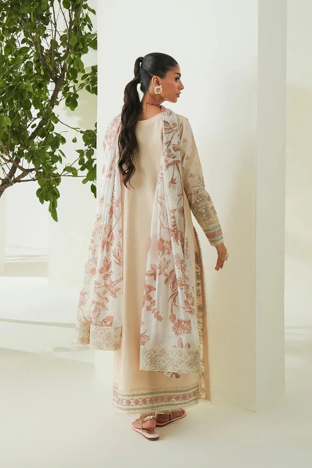 Maryum N Maria Soiree Lawn Ivory Organza – view 2 – Poshaq