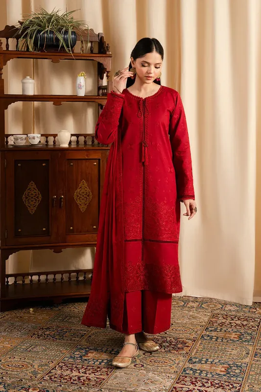Maryum N Maria Dali Luxe Red Chiffon – view 1 – Poshaq