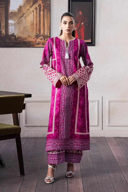 Maryum N Maria Mah Casual Pret Magenta Organza – view 1 – Poshaq