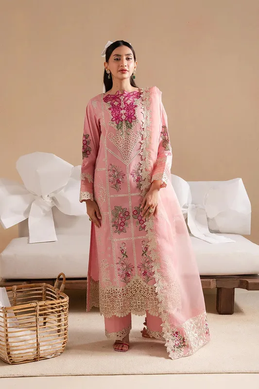 Maryum N Maria Belle Pret Salmon Pink Organza – view 1 – Poshaq