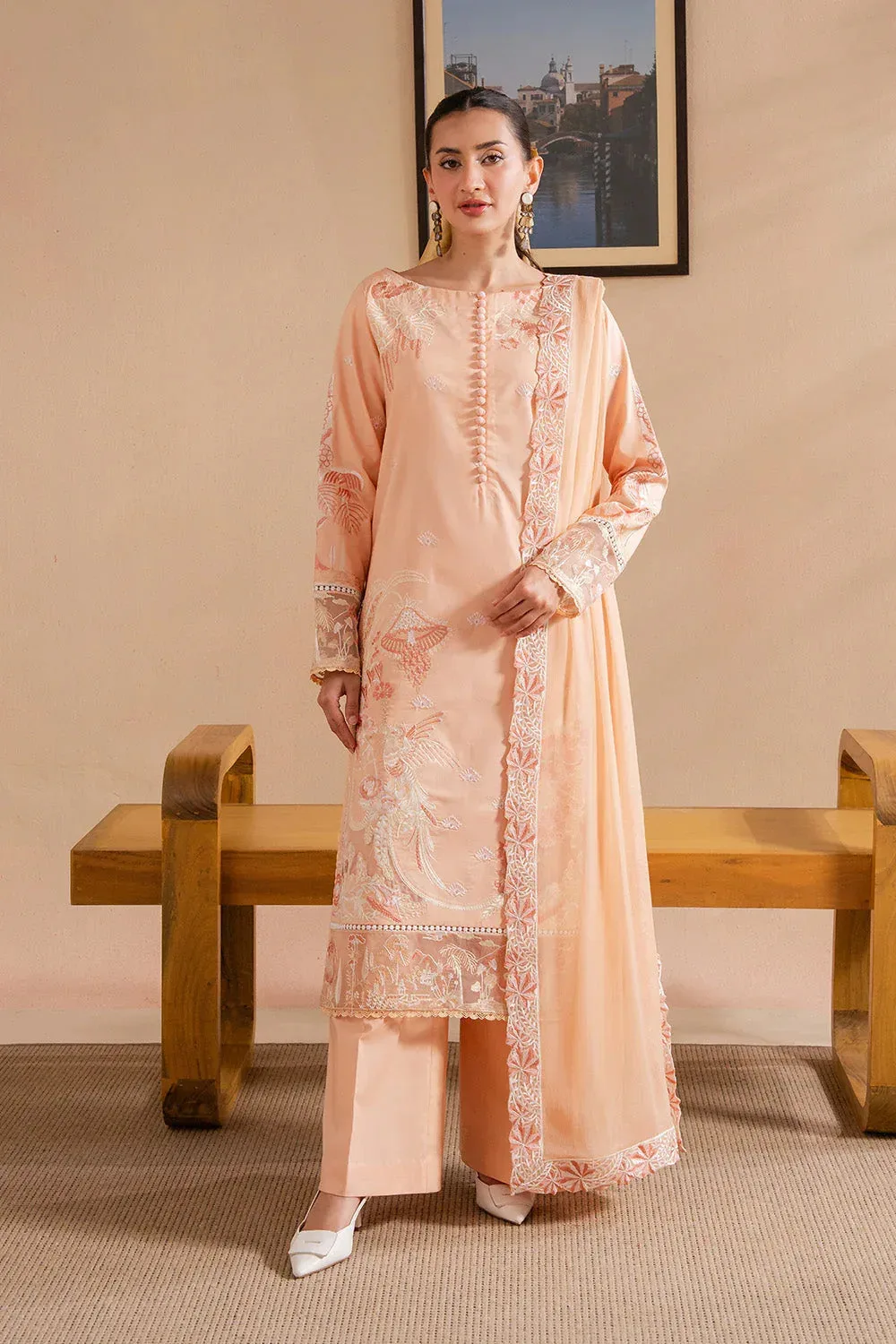 Maryum N Maria Belle Pret Peach Lawn – view 1 – Poshaq