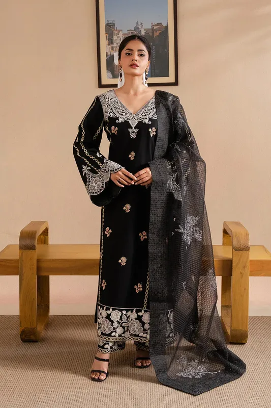 Maryum N Maria Belle Pret Black Organza – view 1 – Poshaq