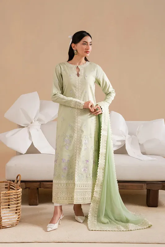 Maryum N Maria Belle Pret Mint Green Organza – view 1 – Poshaq