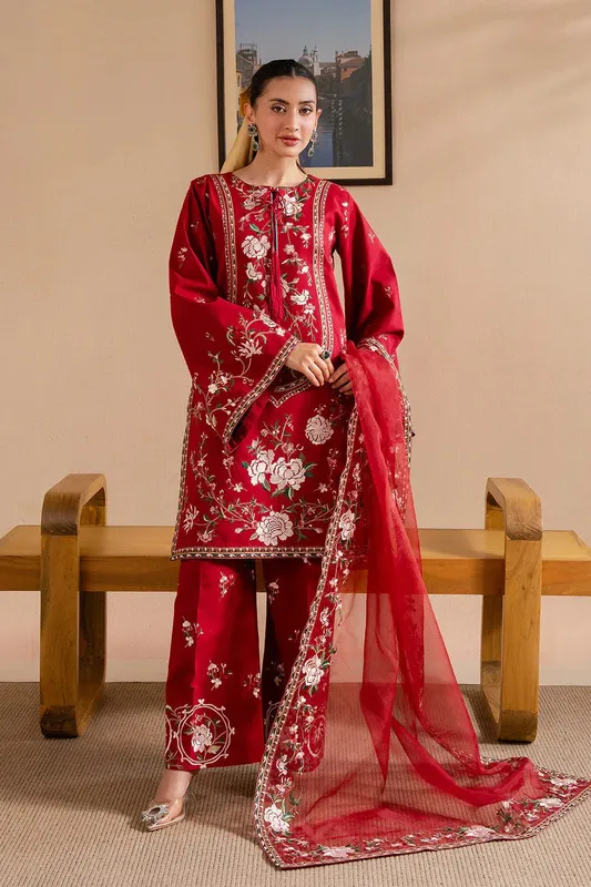 Maryum N Maria Belle Pret Red Organza – view 1 – Poshaq