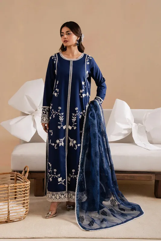 Maryum N Maria Belle Pret Blue Organza – view 1 – Poshaq