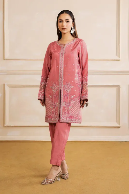 Maryum N Maria Zaira Pret Champagne Pink Viscose – view 1 – Poshaq