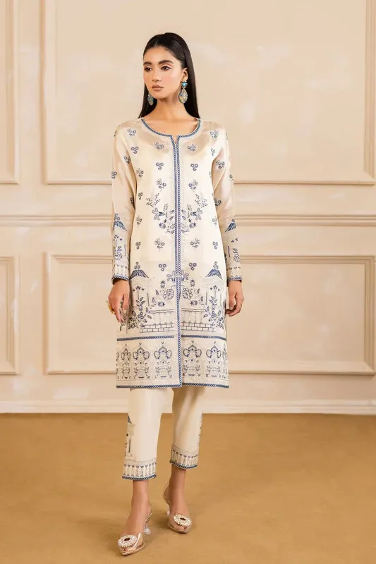 Maryum N Maria Zaira Pret Ivory Organza – view 1 – Poshaq