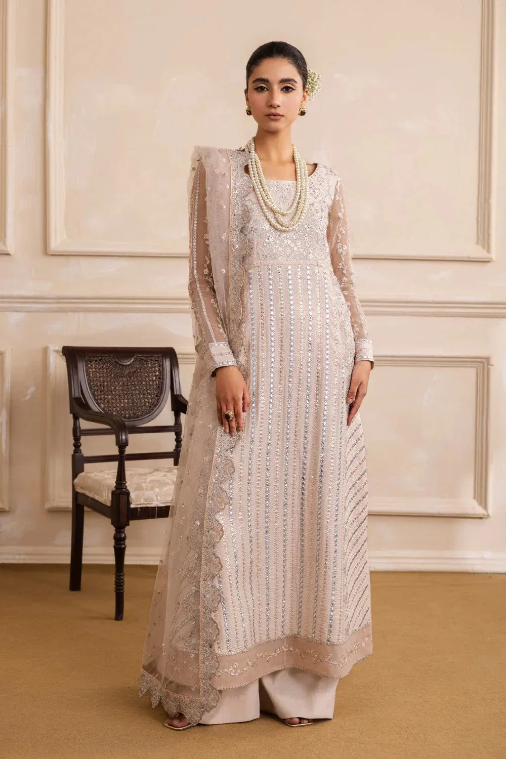 Maryum N Maria Izara Formals Off White Organza – view 1 – Poshaq