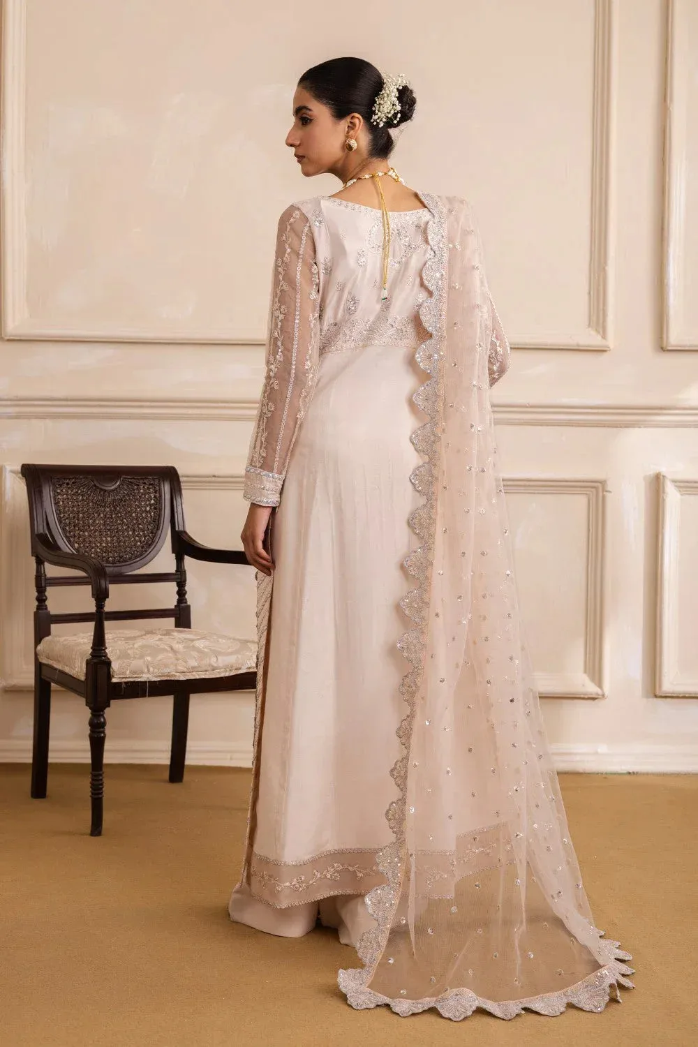 Maryum N Maria Izara Formals Off White Organza – view 2 – Poshaq
