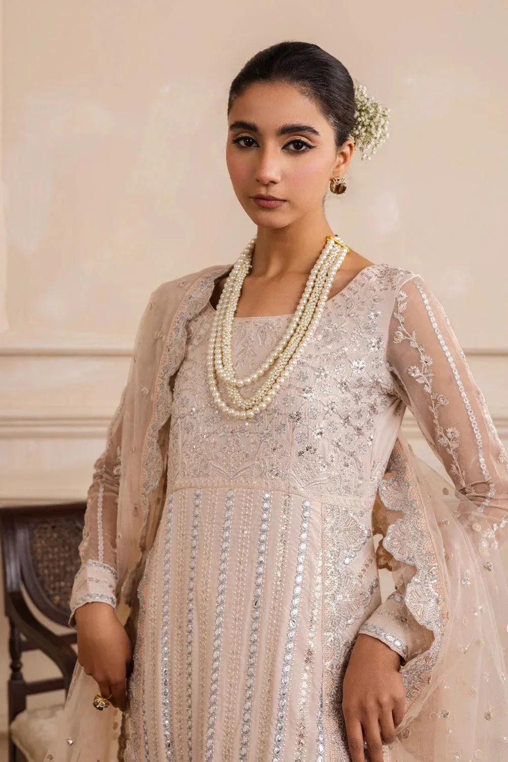 Maryum N Maria Izara Formals Off White Organza – view 3 – Poshaq