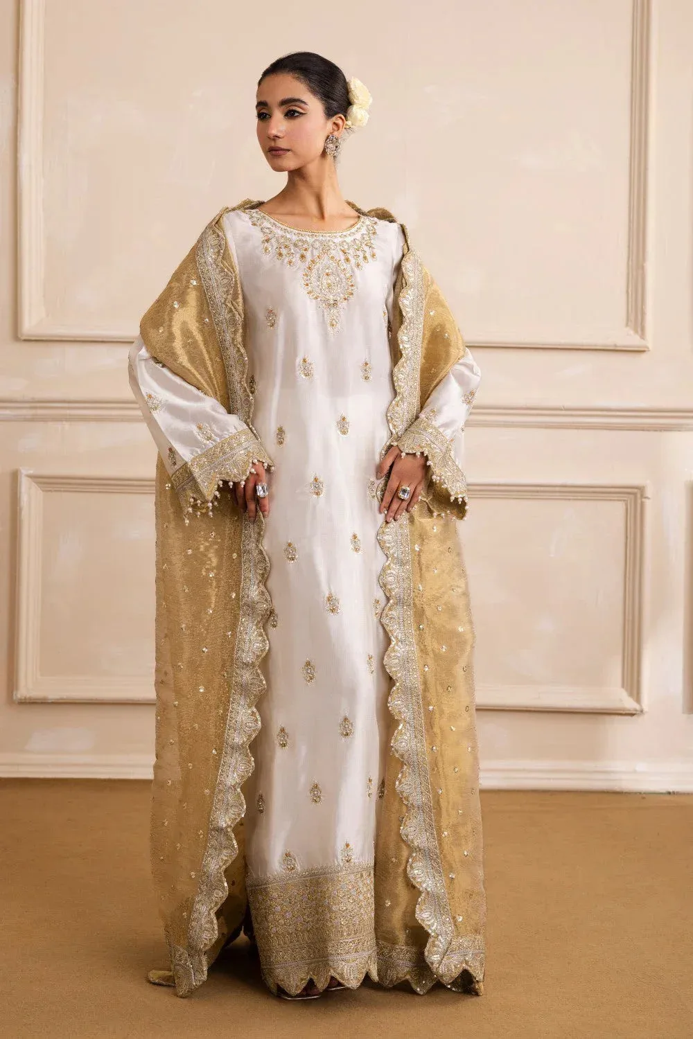 Maryum N Maria Izara Formals White Organza – view 1 – Poshaq
