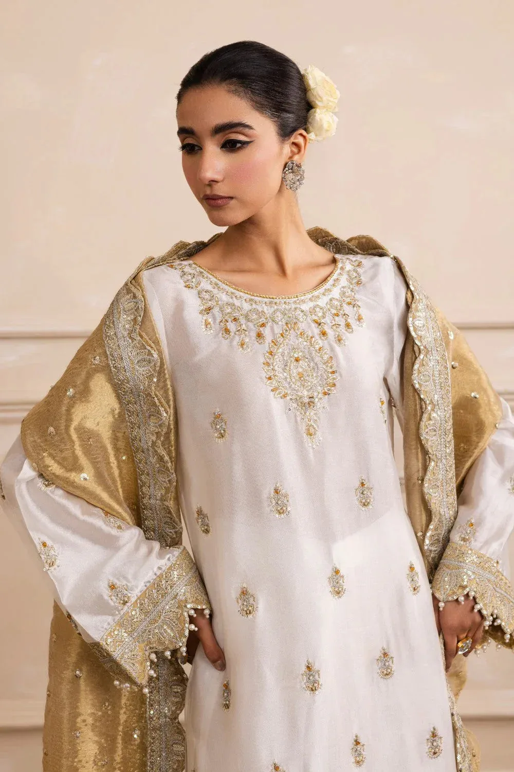 Maryum N Maria Izara Formals White Organza – view 3 – Poshaq