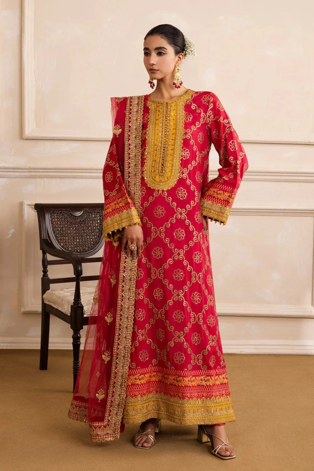 Maryum N Maria Izara Formals Crimson Organza – view 1 – Poshaq