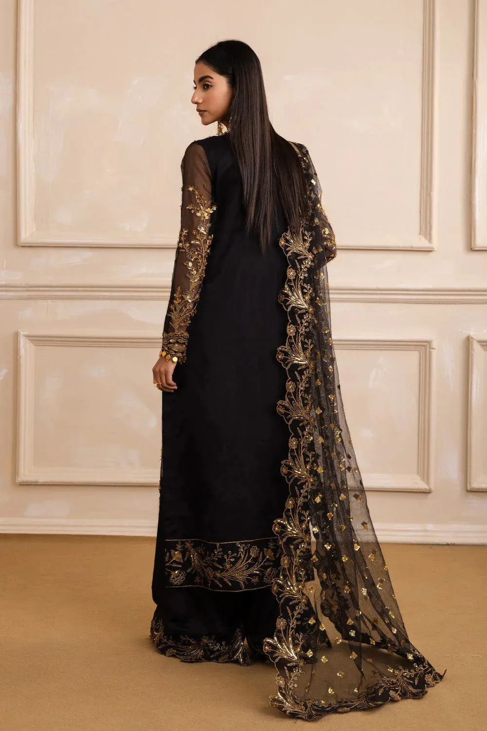 Maryum N Maria Izara Formals Black Organza – view 2 – Poshaq
