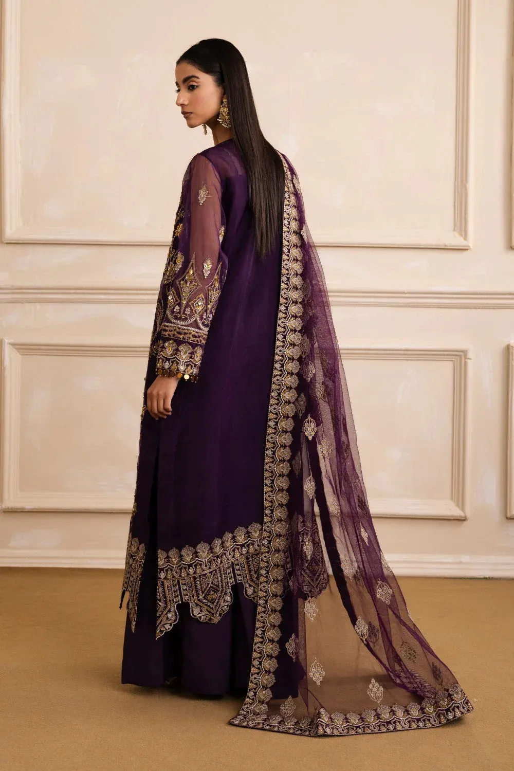 Maryum N Maria Izara Formals Dark Purple Organza – view 2 – Poshaq
