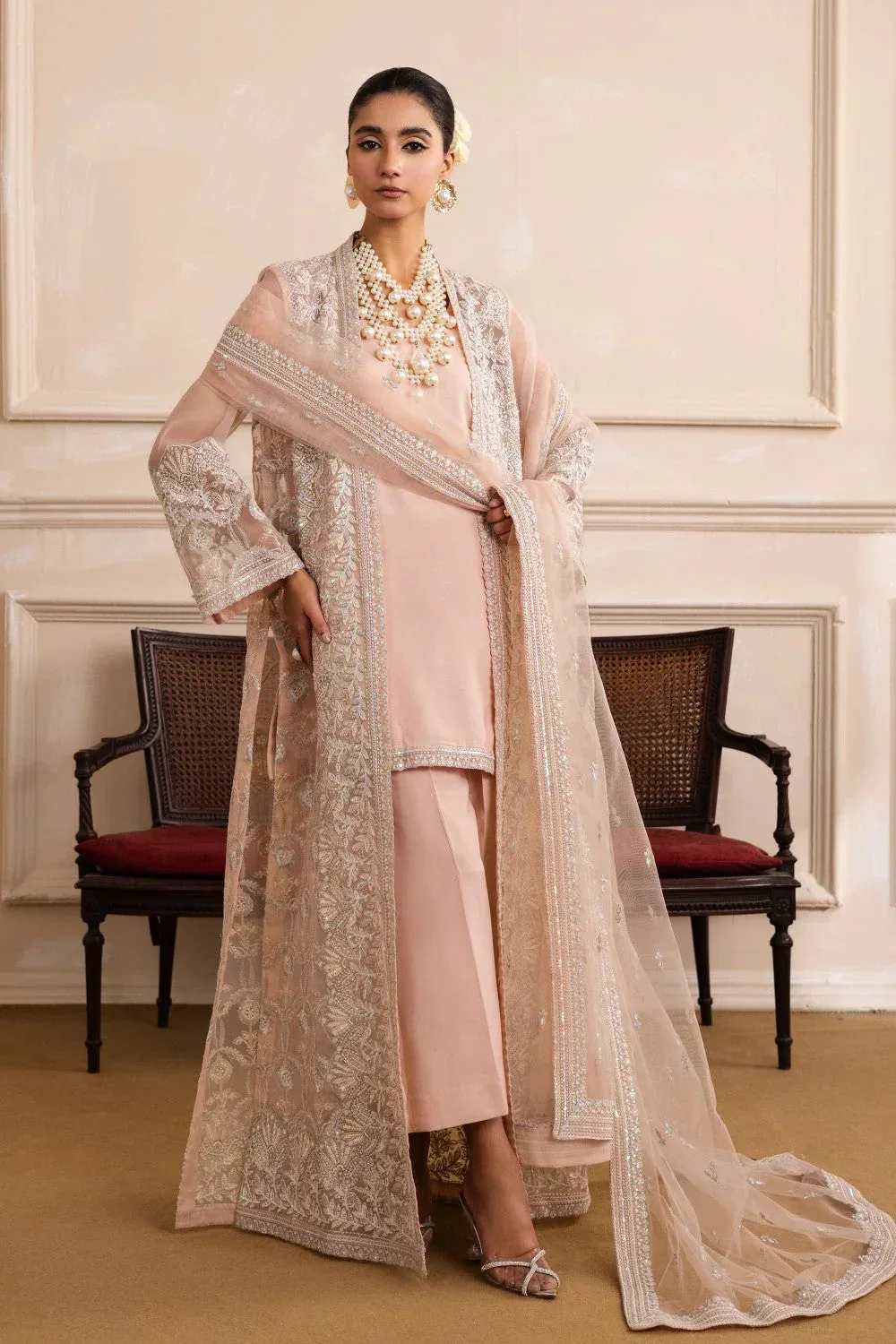 Maryum N Maria Izara Formals Soft Pink Organza – view 1 – Poshaq