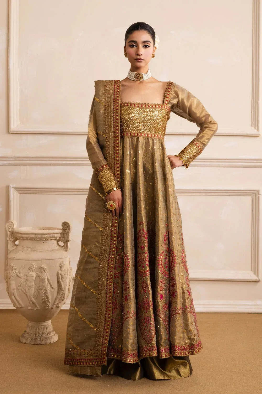 Maryum N Maria Izara Formals Gold Organza – view 1 – Poshaq