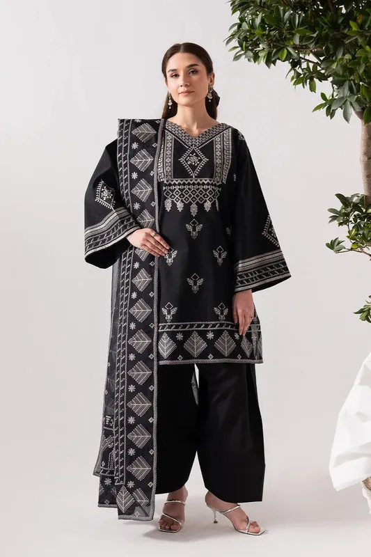Maryum N Maria Zuhur 25 Black Organza – view 1 – Poshaq