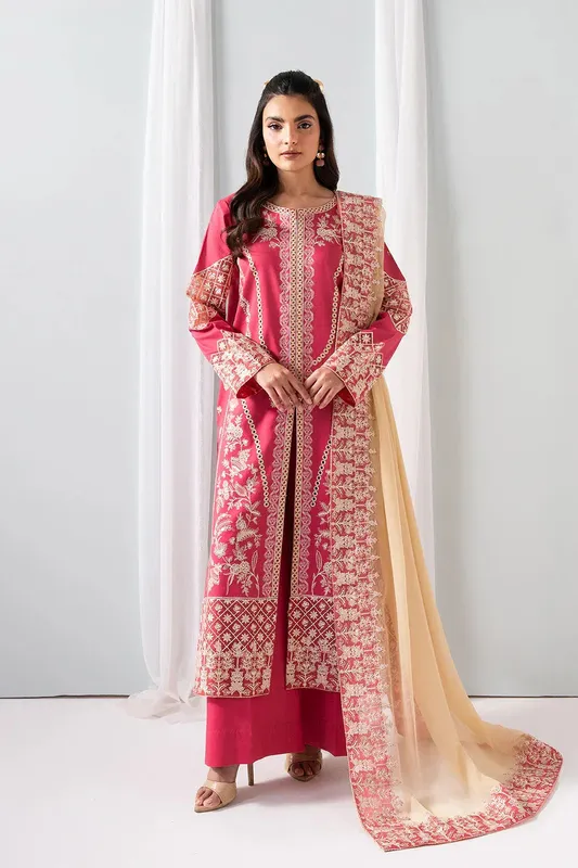 Maryum N Maria Zuhur 25 Candy Pink Organza – view 1 – Poshaq