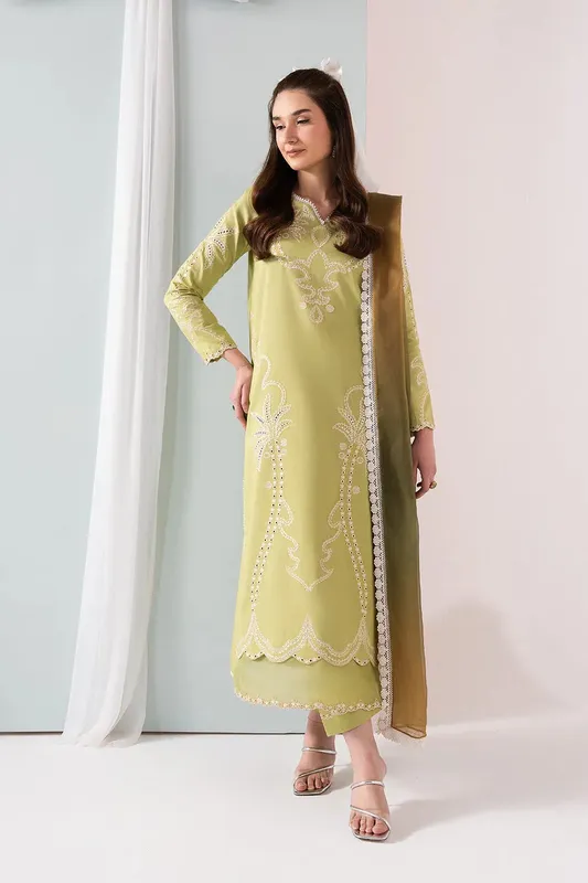 Maryum N Maria Zuhur 25 Neon Mint Organza – view 1 – Poshaq