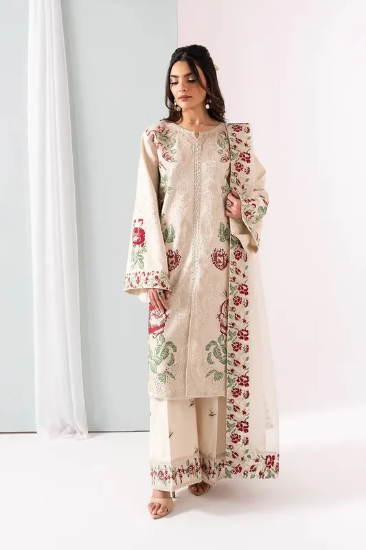 Maryum N Maria Zuhur 25 Ivory Organza – view 1 – Poshaq