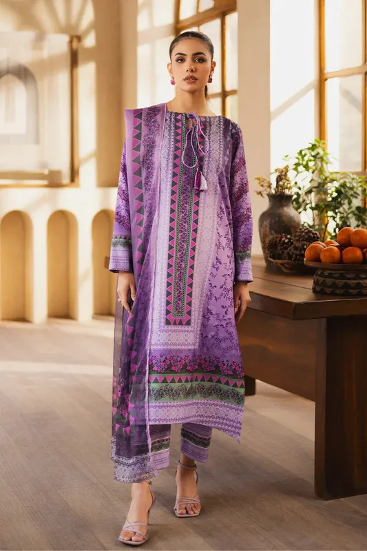 Maryum N Maria Ceil 25 Purple Gray Silk – view 1 – Poshaq