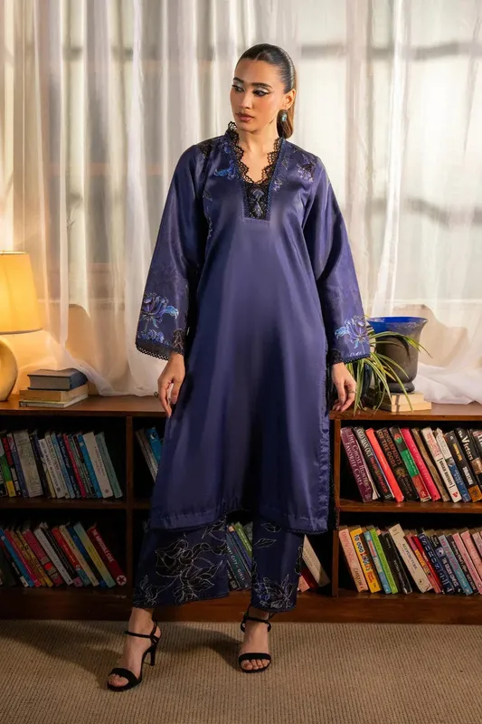 Maryum N Maria Aurora Collection Navy Crepe – view 1 – Poshaq