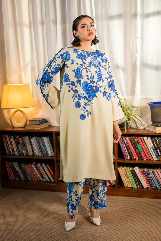 Maryum N Maria Aurora Collection Ivory Crepe – view 1 – Poshaq