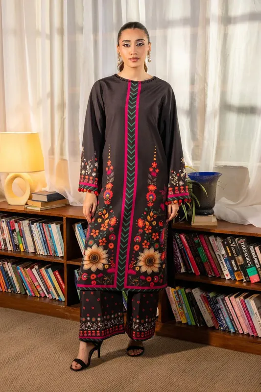 Maryum N Maria Aurora Collection Black Crepe – view 1 – Poshaq
