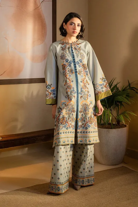 Maryum N Maria Aurora Collection Cloud Gray Crepe – view 1 – Poshaq