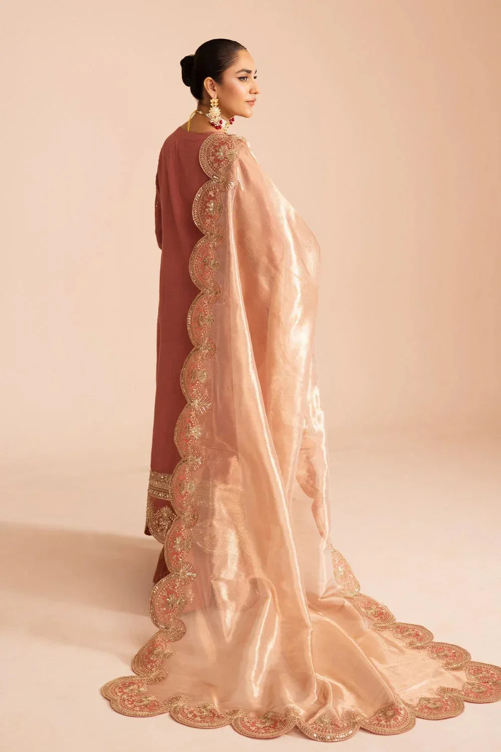 Maryum N Maria Zircon Formals Champagne Pink Organza – view 2 – Poshaq